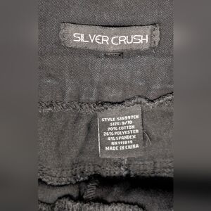 Women's Silver Jeans Black Jean Shorts